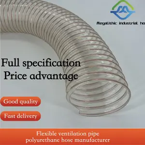 25-600mm Flexible Corrugated Pipe Exhaust Vacuum Pipes Teel Wire Hose