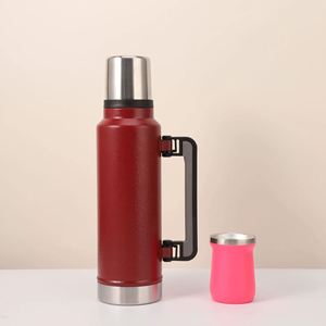 Thermos à double paroi isolé sous vide de 1 L, 1,4 L, 1,9 L, bouteille d'eau en acier inoxydable avec poignée, grande capacité - Product Image 5