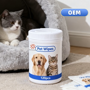 Lingettes nettoyantes pour animaux de compagnie, nettoyage quotidien en profondeur, naturelles, sans parfum, personnalisées pour chiens et chats - Product Image 2