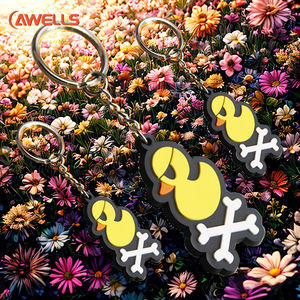 Porte-clés en caoutchouc souple modèle <span class=keywords><strong>moto</strong></span> cool, porte-clés <span class=keywords><strong>de</strong></span> course automobile, PVC 3D, 2 couleurs, cadeau promotionnel - Product Image 5