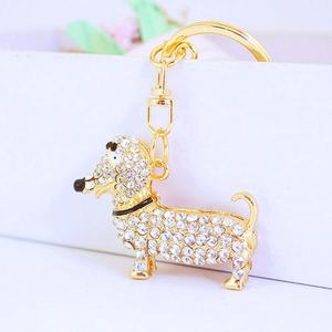 Mignon <span class=keywords><strong>teckel</strong></span> cristal porte-clés métal pendentif pour animaux de compagnie sac porte-clés cadeau d'anniversaire pour homme femme zodiaque Animal porte-clés - Product Image 6