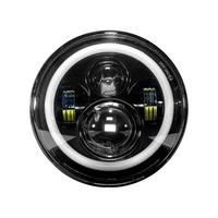 Phares LED 12V 45W éclairants, 7 pouces, avec Angel Eyes RGB, pour Jeep Wrangler tout-terrain, éclairage avant, mise à niveau universelle, éclairage automobile