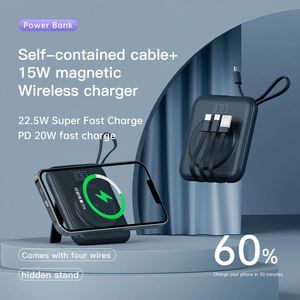 พาวเวอร์แบงค์แม่เหล็ก 10000mAh ชาร์จเร็วสุด 22.5W พร้อมขาตั้งสี่ขาในตัว - Product Image 4