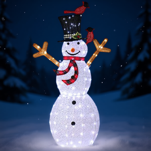 ตุ๊กตาหิมะประดับไฟคริสต์มาส 170 LED ไฟสีขาว สำหรับตกแต่งภายในและภายนอกอาคาร รุ่น D0100HAMY9G - Product Image 2