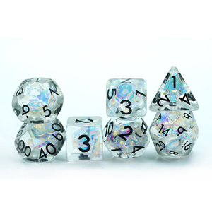 Customizable Resin Charms Dungeons and Dragons Colorful Core <strong>Dice</strong> <strong>Set</strong> for Board Game - Product Image 1