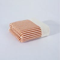 Serviette de bain en coton rayée 72*140cm, douce et agréable pour la peau, en tissu éponge, très absorbante, pour la salle de bain et la maison (vente en gros)