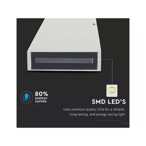 Lampada da Parete a Piramide LED 6W 4000K Grigio, Luce Bianca Calda, Doppio Fascio Luminoso, Base in Alluminio IP65 per Esterni, Potenza 12W SKU-8300 - Product Image 2