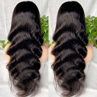 Perruque Cheveux Humains Ondulés Effet Vague d'Eau Densité 200, Perruque Frontale en Dentelle HD 13x6, Perruque Brésilienne 40 Pouces Ondulée Profonde, Perruques Frontales en Dentelle 13x4 pour Femmes