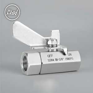 บอลวาล์วสแตนเลส 3/8 นิ้ว SS304 1500Psi แบบเปิด-ปิดด้วยมือ สำหรับท่อน้ำ น้ำมัน แก๊ส - Product Image 2