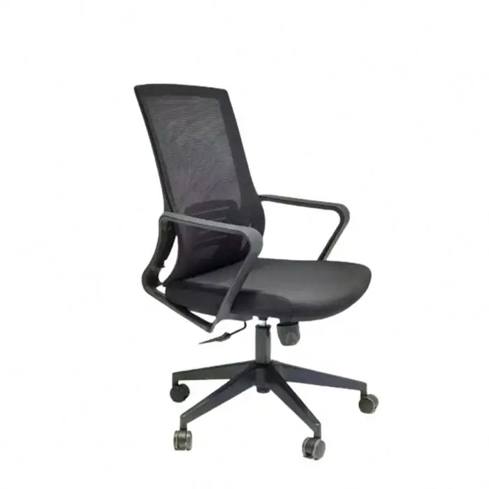 Cadeira de malha de escritório confortável para visitantes de alta qualidade em nylon preto de baixo preço