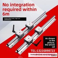 Rail de guidage linéaire verrouillable SBR10-30 pour scie à table de menuiserie, avec poignée, support en acier au carbone et curseur à axe lisse cylindrique