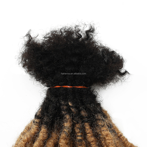 ANNA 6-30 pollici 0,6 cm # Estensioni di capelli umani naturali 1B/27 Sister Locs con punte ricce, morbidi dreadlocks Lisa Locs per donne nere - Product Image 4