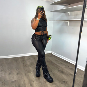OuYaan 2025 <span class=keywords><strong>Abbigliamento</strong></span> Donna all'<span class=keywords><strong>Ingrosso</strong></span> Nuovi Design Sexy e alla Moda Completo Due Pezzi con Pantaloni - Product Image 2