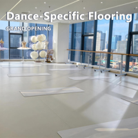 Revêtement de sol sportif personnalisé HANLI pour salle de danse, sol en vinyle écologique absorbant les chocs