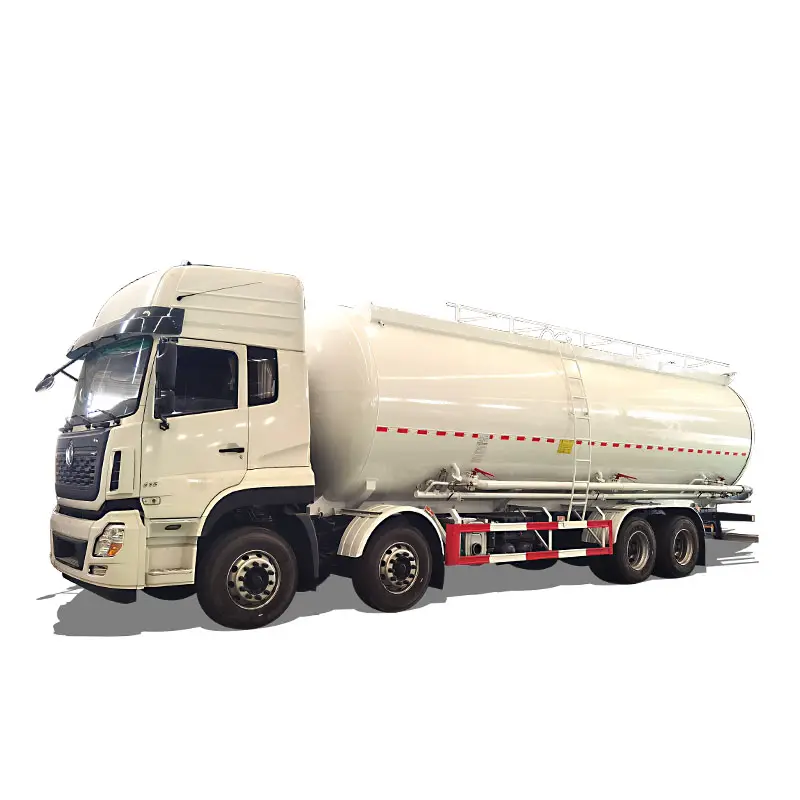 Dongfeng novo ou usado 8*4 29cbm caminhão de transporte de material de partículas de pó de cimento a granel de fuligem de baixa densidade