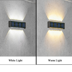 <span class=keywords><strong>Luz</strong></span> de pared <span class=keywords><strong>Solar</strong></span> LED para exteriores, resistente al agua, IP65, para porche, patio, escalera, jardín con características luminosas arriba/abajo - Product Image 6