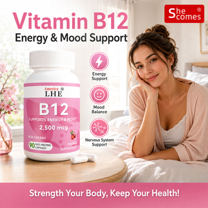 Complément Sublingual de Vitamine B12 Shecome 2500 µg pour Hommes et Femmes – Renforce l'Immunité et Améliore la Clarté Mentale – Comprimés de Vitamine B12 - Product Image 3