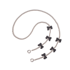 Cordon <span class=keywords><strong>de</strong></span> <span class=keywords><strong>téléphone</strong></span> <span class=keywords><strong>portable</strong></span> personnalisable, long, style papillon, avec chaîne <span class=keywords><strong>de</strong></span> perles, bandoulière <span class=keywords><strong>tour</strong></span> <span class=keywords><strong>de</strong></span> <span class=keywords><strong>cou</strong></span>, boucle métallique - Product Image 5