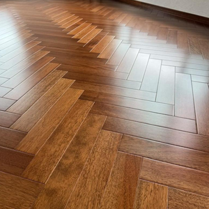 Plancher en bois d'ingénierie à chevrons en noyer noir à trois couches multicouches lisses à clic personnalisé pour la cuisine - Product Image 1