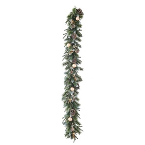 PE crypté blanc flocage décoration fleurs artificielles guirlande de noël pour hôtel centre commercial fenêtre porte Arrangement suspendu décor - Product Image 1