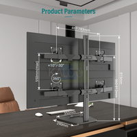 KALOC DZ400-T quatre bras de moniteur deux types d'installation sur le bureau moniteur portable à double écran pour support d'ordinateur avec fil de gestion