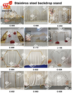 SMOOTH Hexagon Arch Wedding Metal Backdrop Stand Support Flowers Balloons for Wedding <b>Decor</b> - Product Image 4