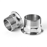 Raccord rapide hexagonal en acier inoxydable sanitaire 304 avec pince à fil externe et connexion femelle à filetage interne pour tube