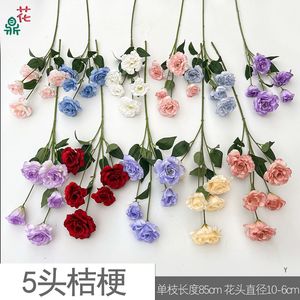 Flores Artificiales de Rosa, de Plástico y Seda, Realistas, Accesorios para Fotografía de Bodas, Estilo Moderno - Product Image 4