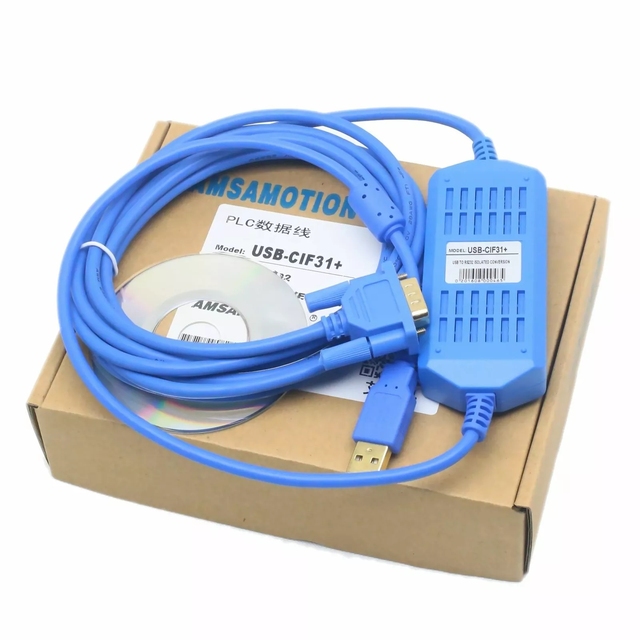 Programming PLC Cable for USB-CIF31+ omron CS1W RS232 Blue Adapter Isolation