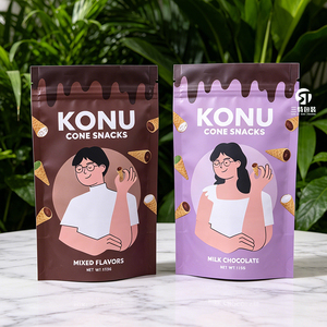 Bolsas de Embalaje de Alimentos Impresas Personalizadas con Cierre de Cremallera para Frutas Deshidratadas, Snacks, Fideos y Alimentos Enlatados - Tamaño Personalizado de Grado Alimenticio - Product Image 4