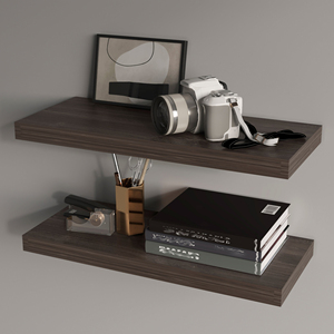 Étagère flottante en chêne Sienna, support mural en bois pour rangement et décoration de la maison ou du bureau - Product Image 1