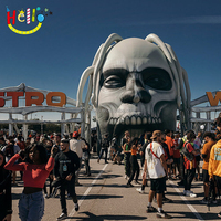 Personnalisé géant rock concert décoration gonflable halloween crâne tête d'entrée