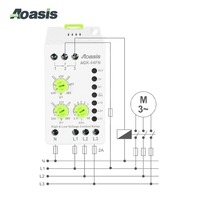 Relais de contrôle de tension du fabricant d'usine AGK-04FN, relais de protection de séquence de phase (3*380V avec fil neutre)