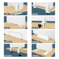Diviseur de bureau en acrylique transparent d'approvisionnement d'usine Écran de distance sociale Panneau de confidentialité de bureau en acrylique