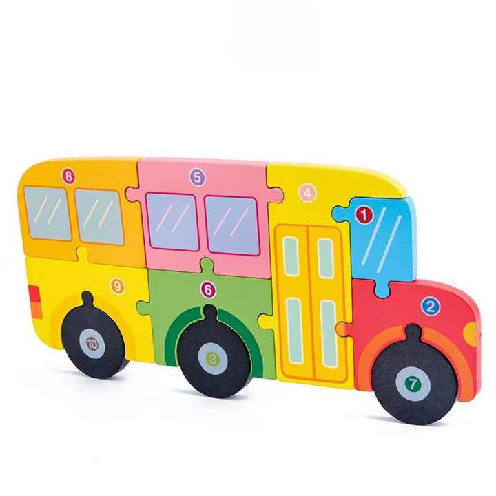 Big Size Cartoon Animal 3D Wooden Puzzle - Montessori Toy