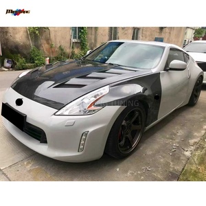 Kit de carrosserie en fibre de carbone pour <span class=keywords><strong>Nissan</strong></span> Z34 370Z Coupé, comprenant un garde-boue avant et un capot moteur - Product Image 2