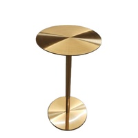 Table de bar de luxe de haute qualité en acier inoxydable doré, table ronde haute pour événements, hôtels, restaurants