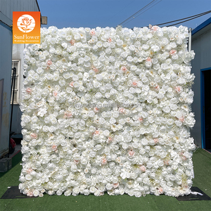 Sunwedding جديد 5d زهرة حرير جدار خلفية الزفاف لوحة الحائط الزخرفية - Product Image 1