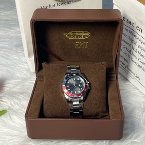 Caja de reloj de cuero personalizada directa de fábrica con forro de terciopelo, caja de almacenamiento de relojes con logotipo personalizado, cajas y estuches de relojes de lujo para hombre - Product Image 1