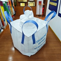 Sac Jumbo en PP tissé robuste de 1 tonne, recyclable, avec jupe de remplissage et 4 boucles de levage, ouverture supérieure