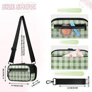 Sac à bandoulière 3-en-1 pour filles, imprimé Palaka vert hawaïen, sacoche pour téléphone portable, petit sac décontracté pour l'extérieur - Product Image 3