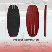 Planche de surf durable en carbone de 95cm avec poignée avant de barre de contrôle, compatible avec plusieurs systèmes d'hydroptère pour les sports nautiques