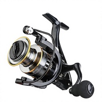 Moulinet spinning tout métal avec corps en acier inoxydable pour lancer de leurres à longue distance, utilisation gaucher, canne à pêche en mer, pêche au surf