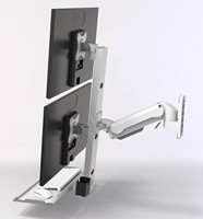 Support de moniteur réglable en aluminium Meisonic T8-GA01KB-SPB, bras double pour moniteur, support mural compatible VESA