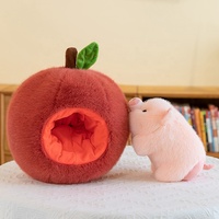 Jouets en peluche personnalisés, Poupée cochon pomme, Animaux en peluche, Jouet animal doux, mignon, Kawaii, Mascotte, Grand format, Amusant, Vente en gros personnalisée