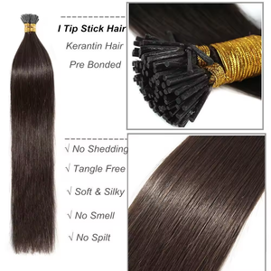 2024 vente chaude 100% vierge non traitée Itip Remy Extensions de cheveux fond épais tissage chaud cheveux à vendre - Product Image 4