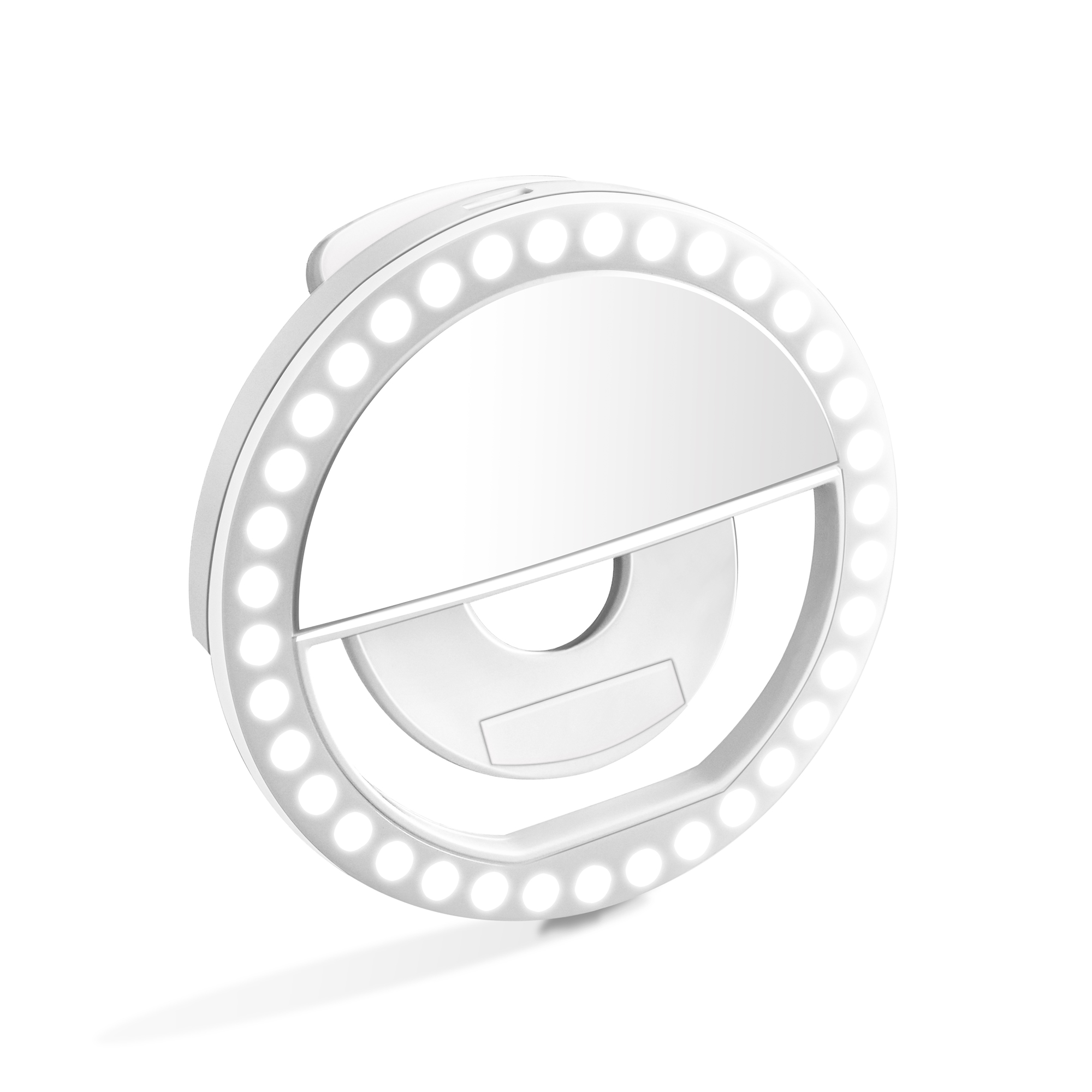 Кольцевой светильник XINBAOHONG для селфи, перезаряжаемый портативный светильник с зажимом для селфи, с 36 светодиодами для смартфона, фотосъемки