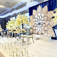 Tissus en couches blancs et bleus royla personnalisés rideau de draperie de toile de fond de mariage pour fête d'événement de mariage