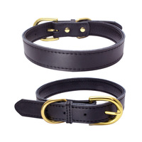 Collier pour chien en cuir écologique à prix d'usine, ensemble avec boucle en métal doré, réglable, motif écossais, pour l'entraînement des chiots