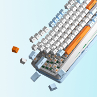 G87 Wired Mechanical Gaming Keyboard 75% Hot Swappable LED Backlit Red Switches Side Carrier Printed PBT Keycaps Keyboard